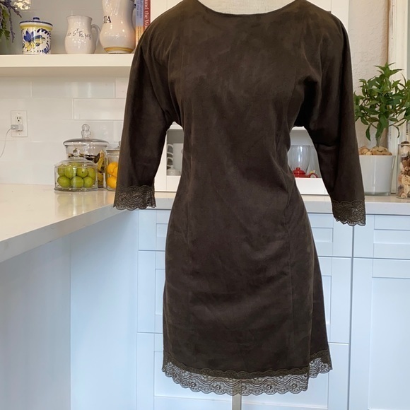 green suede dress zara ZARA